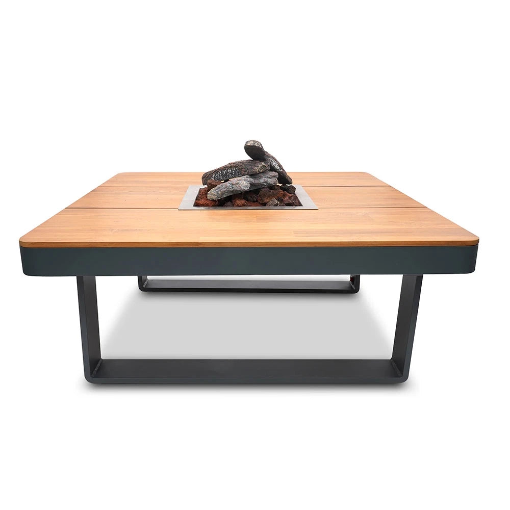 Horizon 95 Smokey Anthracite – čtvercový plynový ohniště stůl