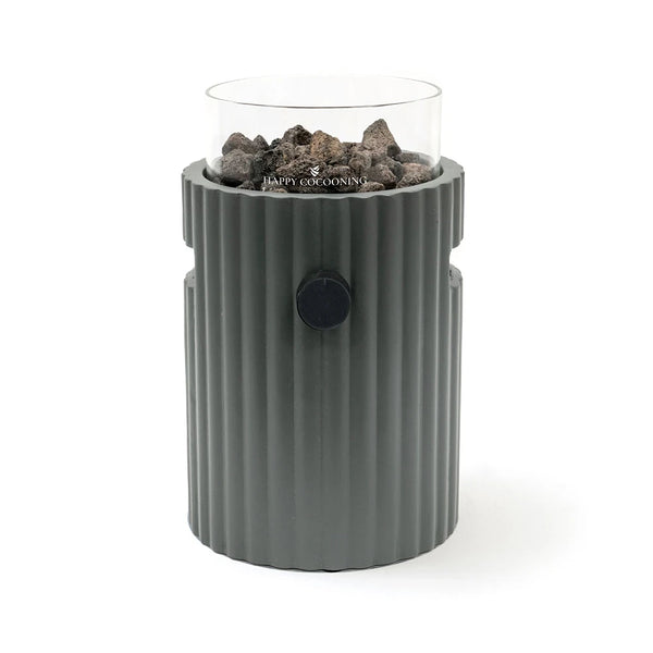 Lumi Rib Smokey Anthracite – stolní plynový krb