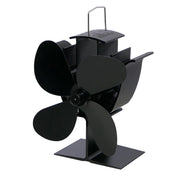 Kompaktní ventilátor na kamna poháněný teplem – 4 lopatky | ocel