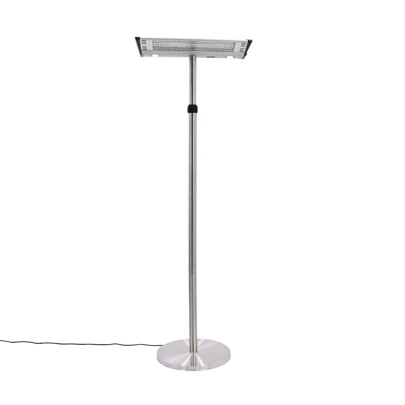 Stojací terasový ohřívač 1000–2000 W, stříbrný