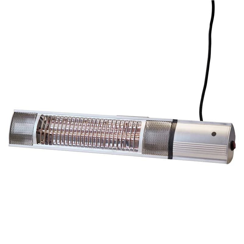 Nástěnné terasové topidlo 500-1000-1500 W, stříbrné