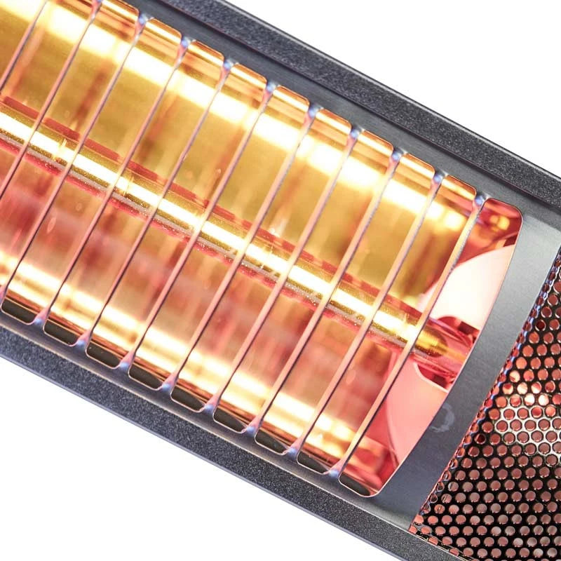 Nástěnné terasové topidlo 500-1000-1500 W, stříbrné