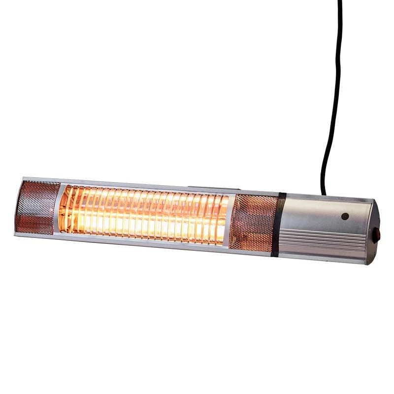 Nástěnné terasové topidlo 500-1000-1500 W, stříbrné