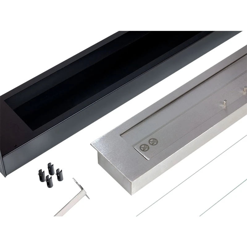 Vestavěný bio krb v černé barvě - 60 cm