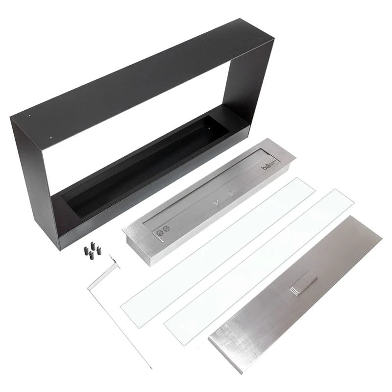 100 cm vestavěný průhledový bio krb
