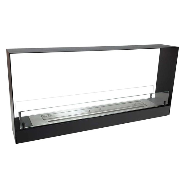 140 cm vestavěný průhledový bio krb
