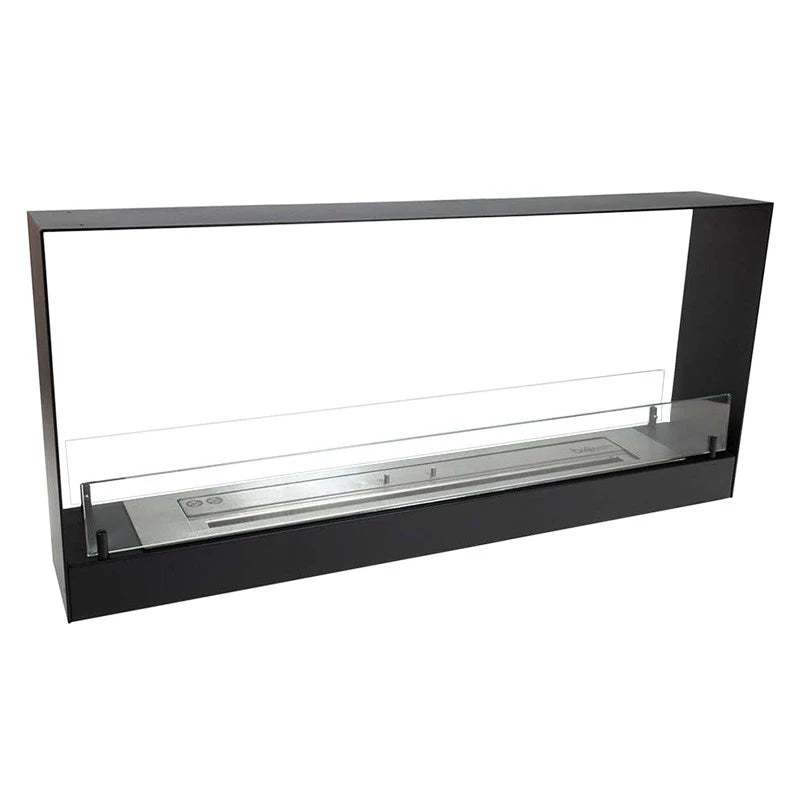 140 cm vestavěný průhledový bio krb