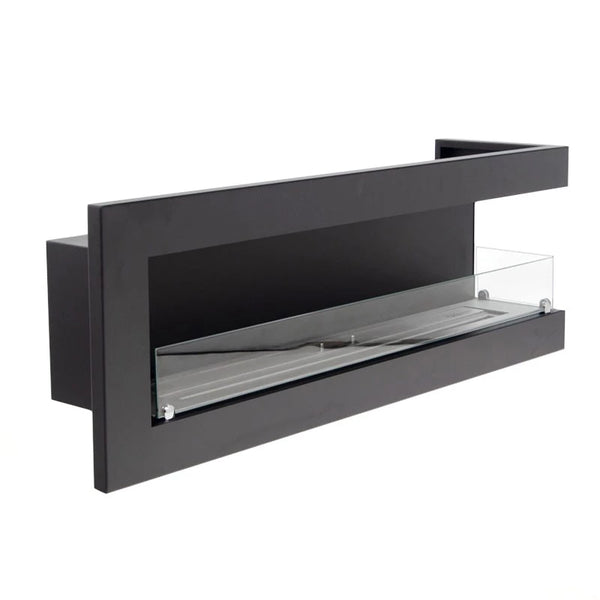 Rohový krb 115 cm – pravý