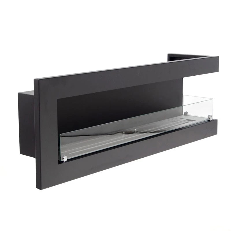 Rohový krb 115 cm – pravý