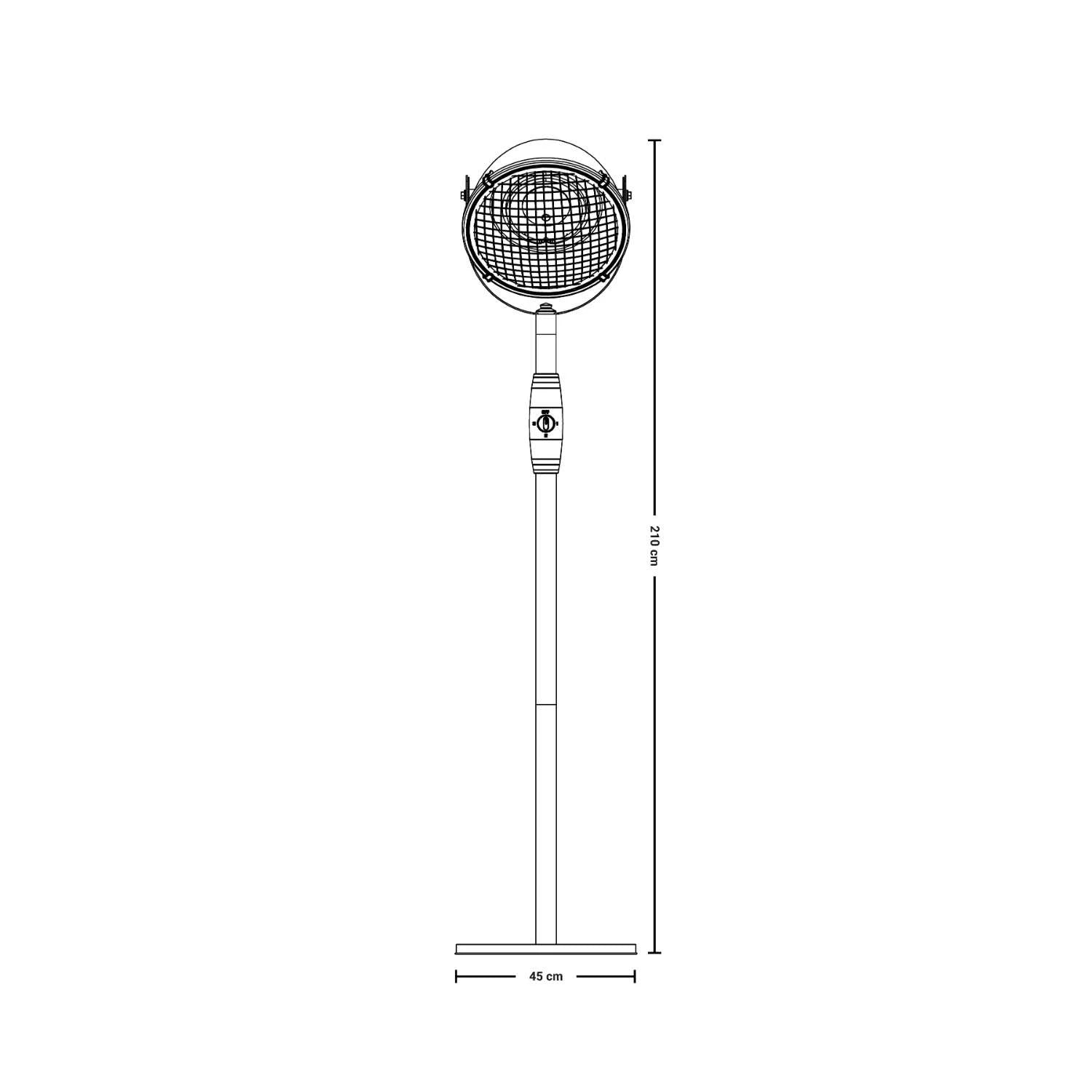 Indus Bright volně stojící terasový ohřívač - 2100W