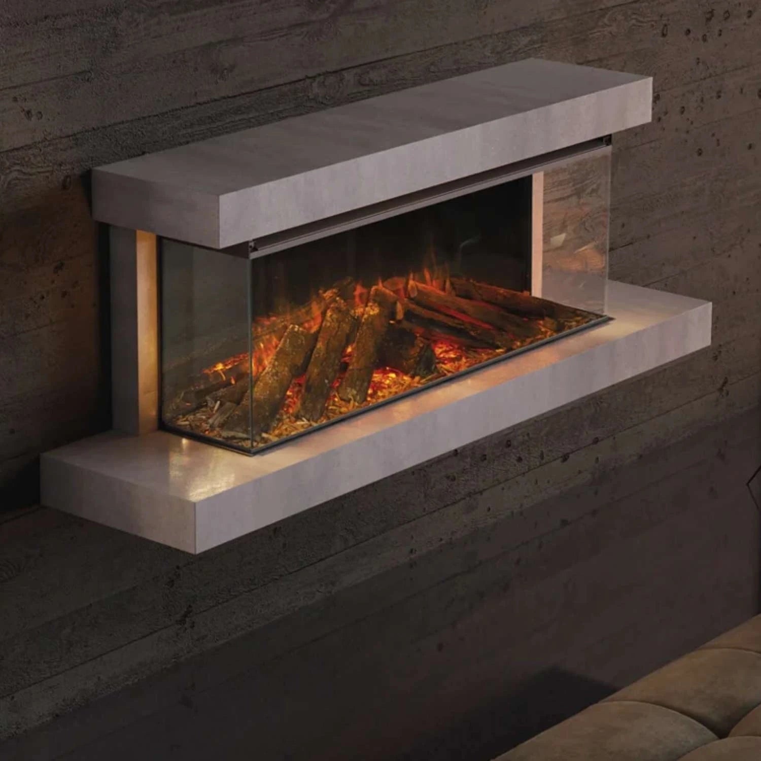 Lumen 1200 nástěnný elektrický krb – antracit