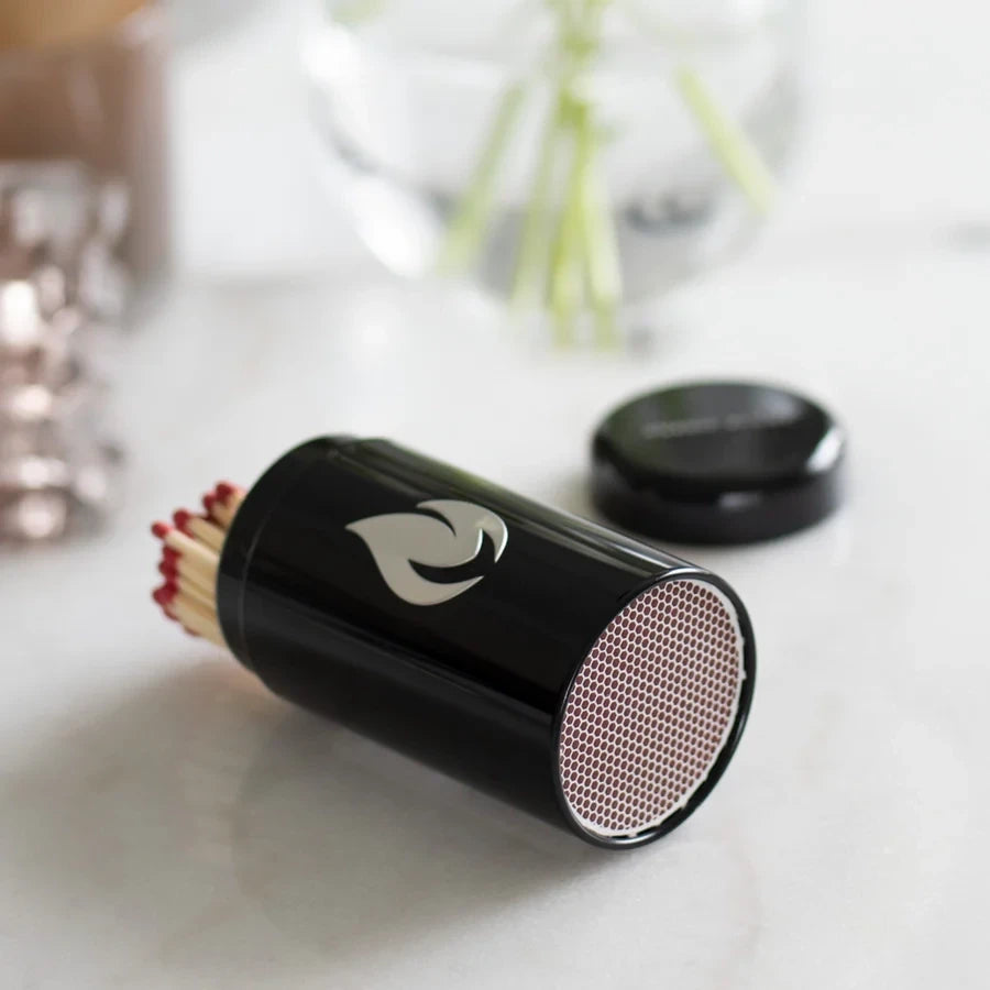 Designový držák na zápalky – černý