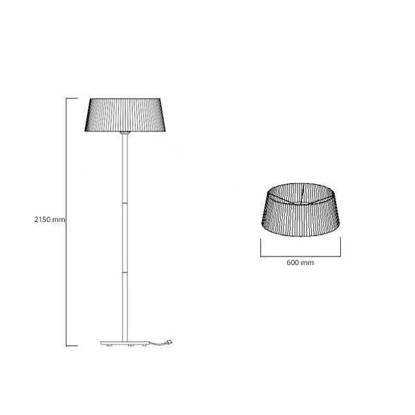 Stojanový ohřívač 900-1200-2100 W Ø60 cm, černý