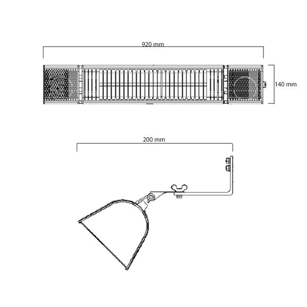 Eco Pro-line 2000W terasový ohřívač od Heat1