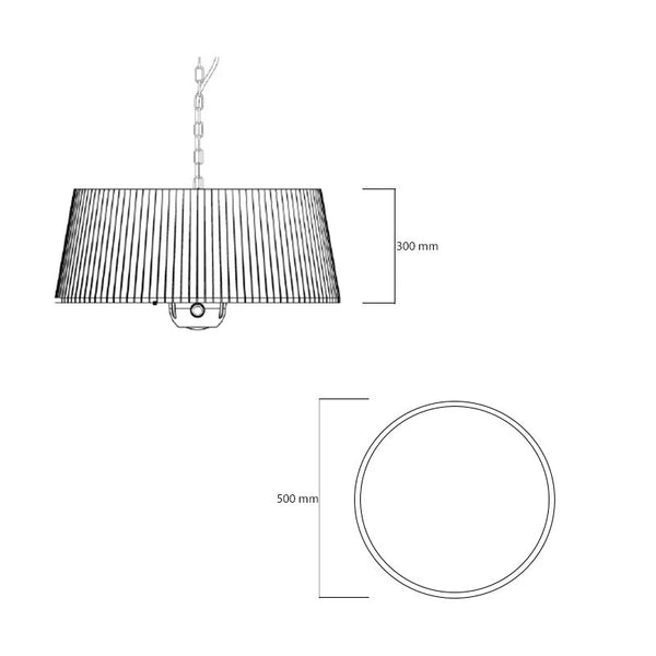 Artix závěsné bílé patio topidlo 1500 Watt