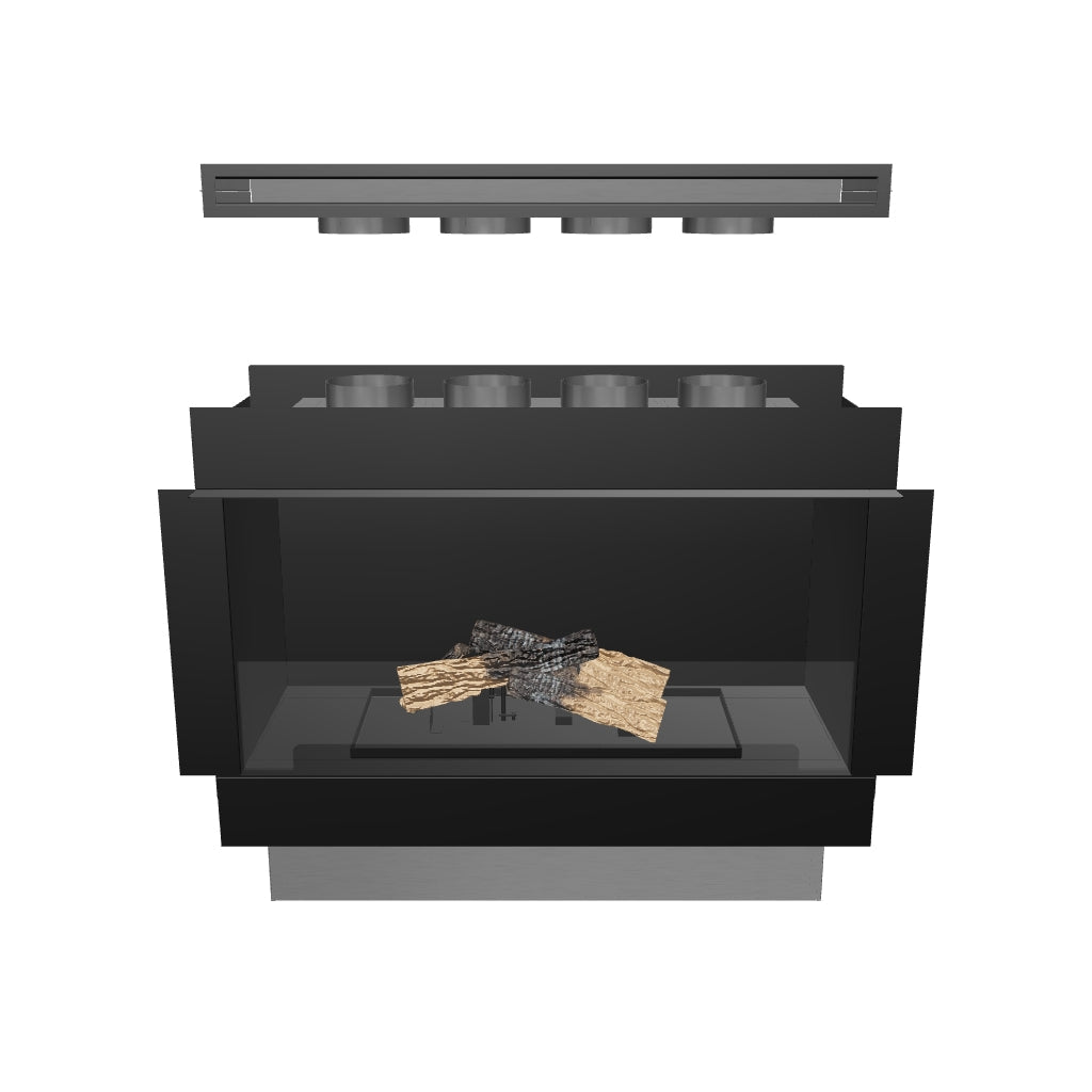 Flogs Box 1000 jednostranný (ventilace do místnosti) – bioethanolový krb