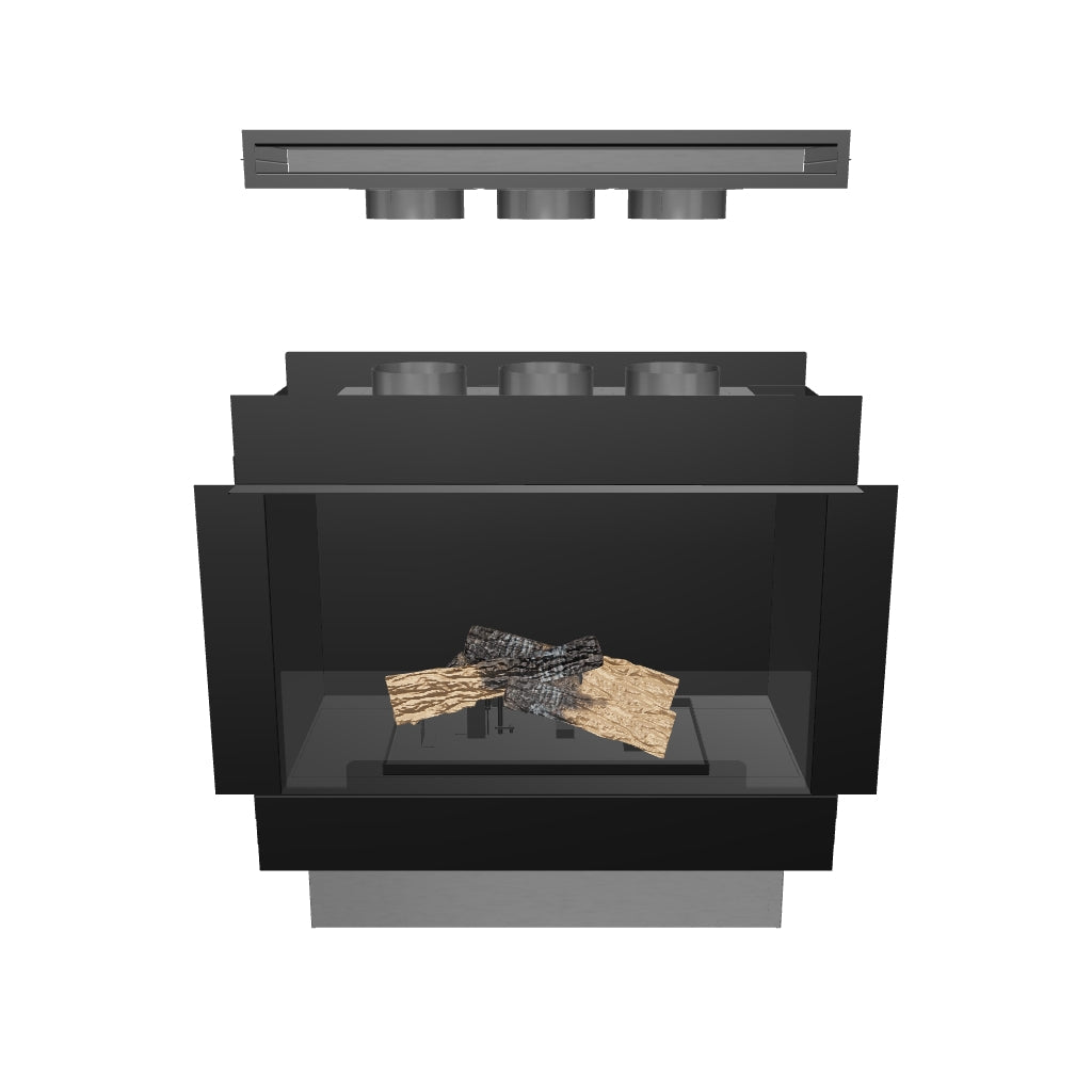 Flogs Box 800 jednostranný (ventilace do místnosti) – bioethanolový krb