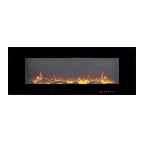 Azurite nástěnný elektrický krb – černý – 127 cm