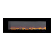 Azurite nástěnný elektrický krb - černý - 152 cm