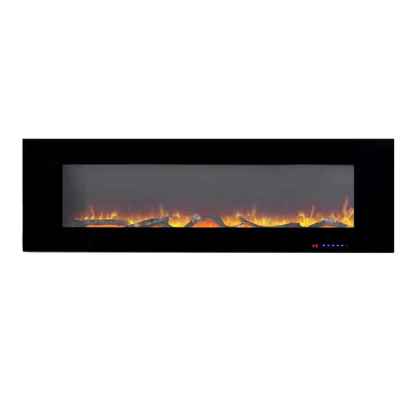 Azurite nástěnný elektrický krb - černý - 152 cm