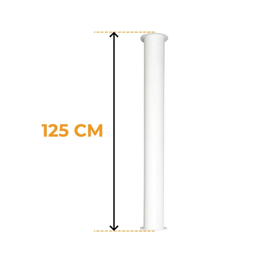 Toronto trubka bílá 125 cm – celková délka 165 cm