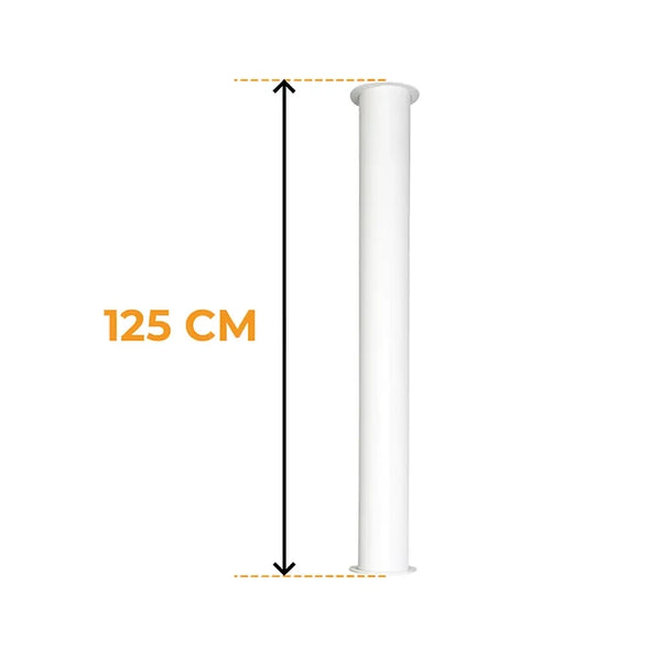 Toronto trubka bílá 125 cm – celková délka 165 cm