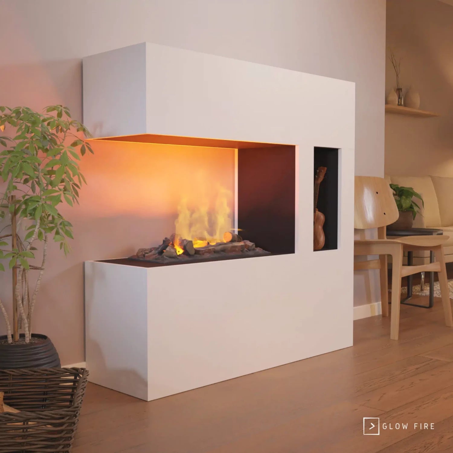 Schiller Pocket White - OMC 600 | volně stojící krb na vodní páru