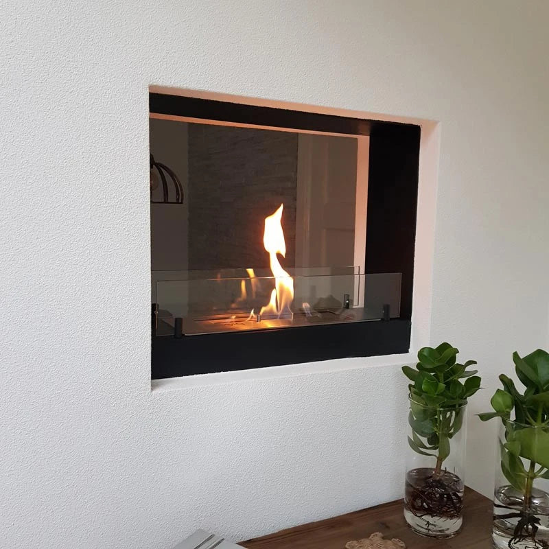 Vestavěný bio krb v černé barvě - 60 cm