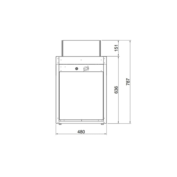 Square Table – venkovní plynový krb
