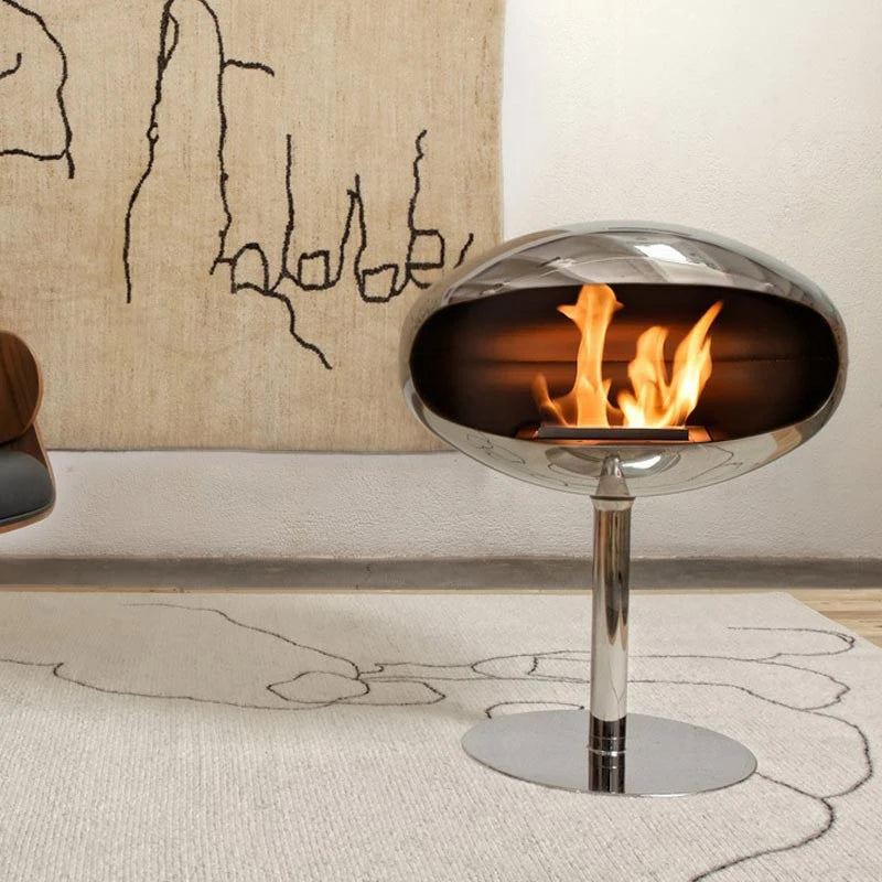 Cocoon Pedestal – leštěná ocel
