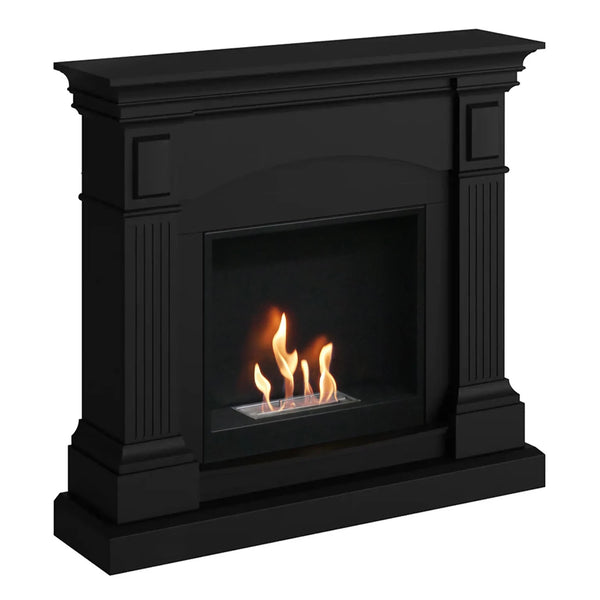 Magna black bioethanol fireplace in elegant black design for modern interior design