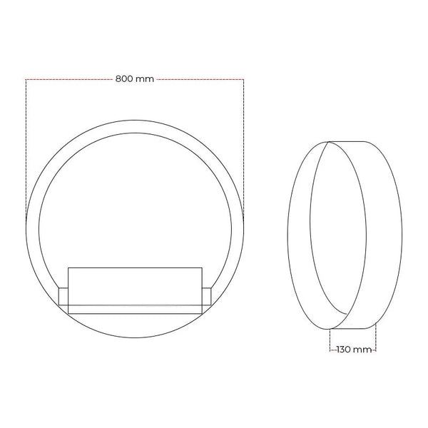 Delaware XL černý - Ø80 cm