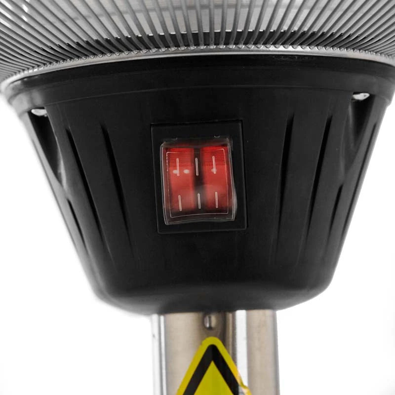 Stojací teleskopický ohřívač 900-1200-2100 W stříbrný