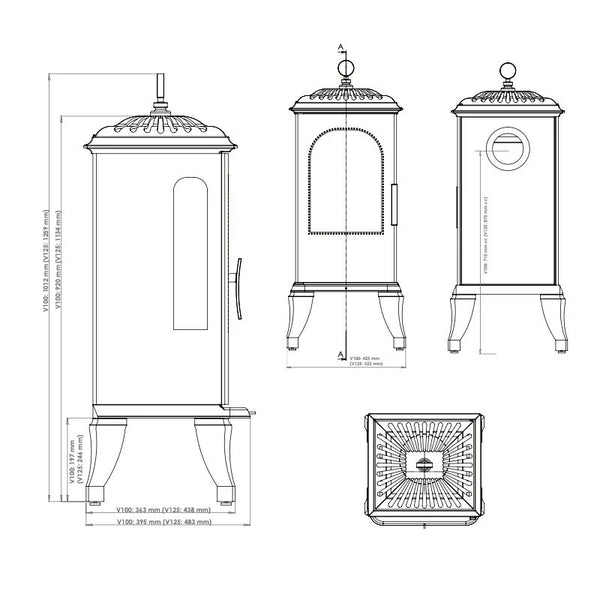 Victoria elektrický krb – litina