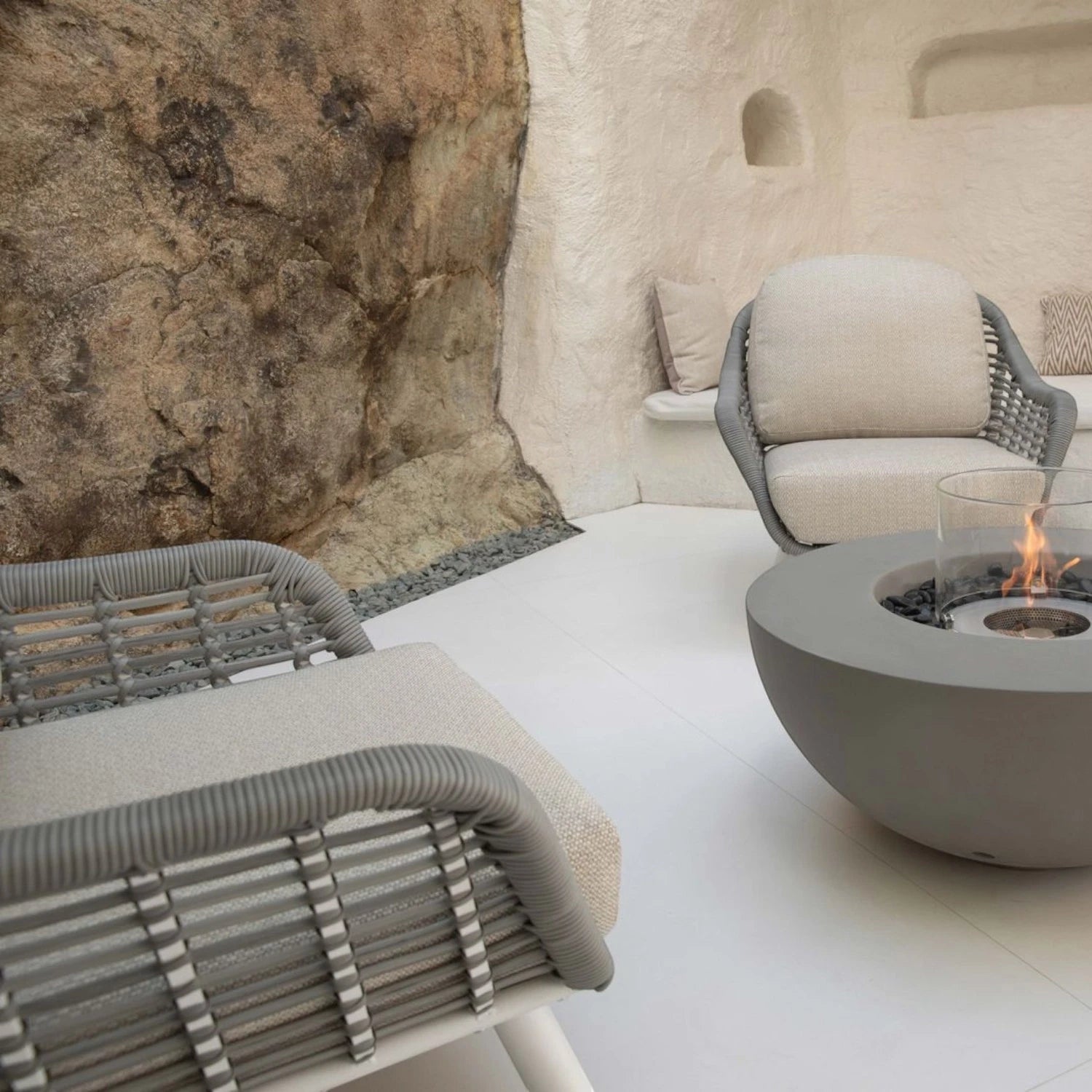 ROCA bioethanolový ohnivý stůl – šedý Space Grey
